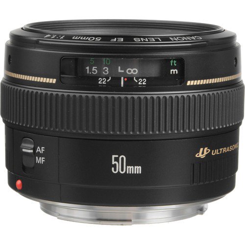 Фото объектив Canon EF 50mm f/1.4 USM черный купить,NaN