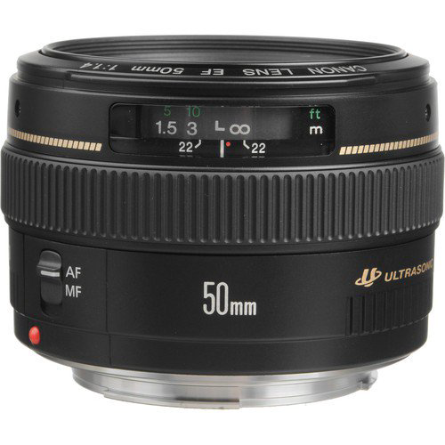Фото объектив Canon EF 50mm f/1.4 USM черный купить,NaN