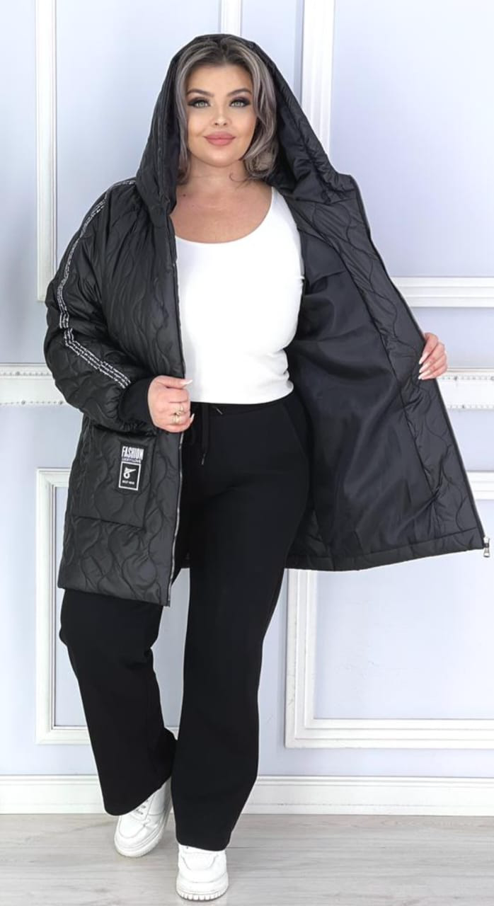 Куртка демисезонная Kanykei Fashion чёрная 52 купить,NaN