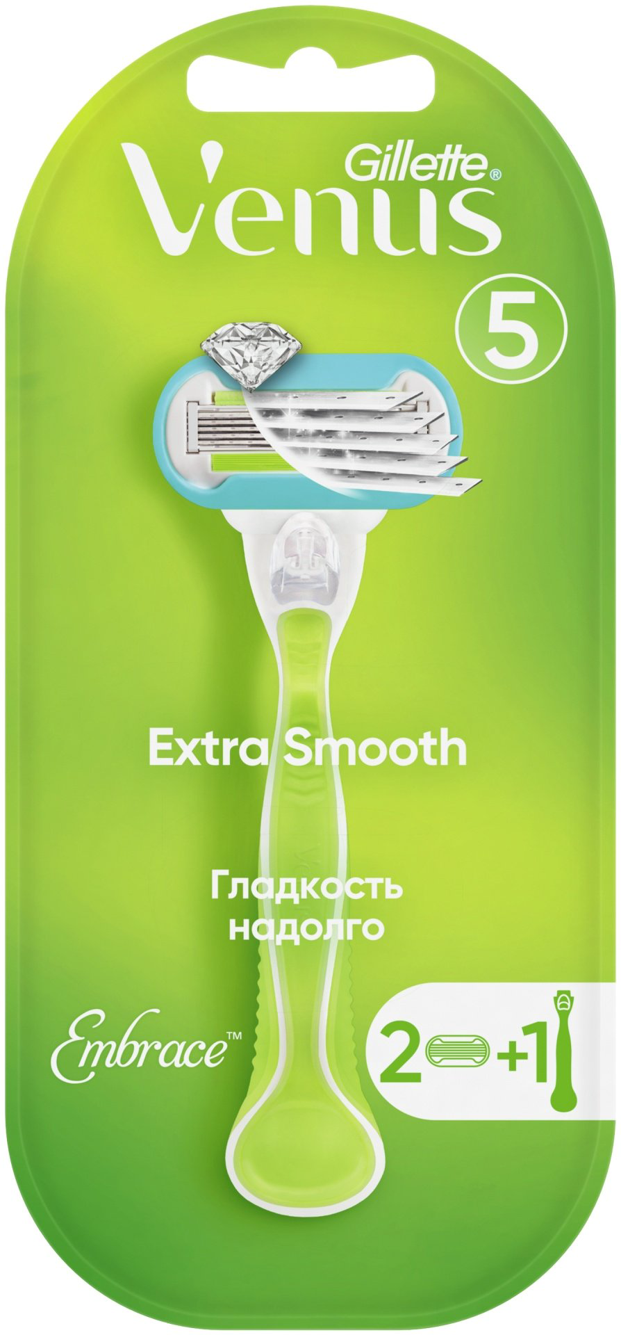 Gillette Venus Embrace гладкость надолго бритвенный станок 1 шт + сменная кассета 1 шт купить,NaN