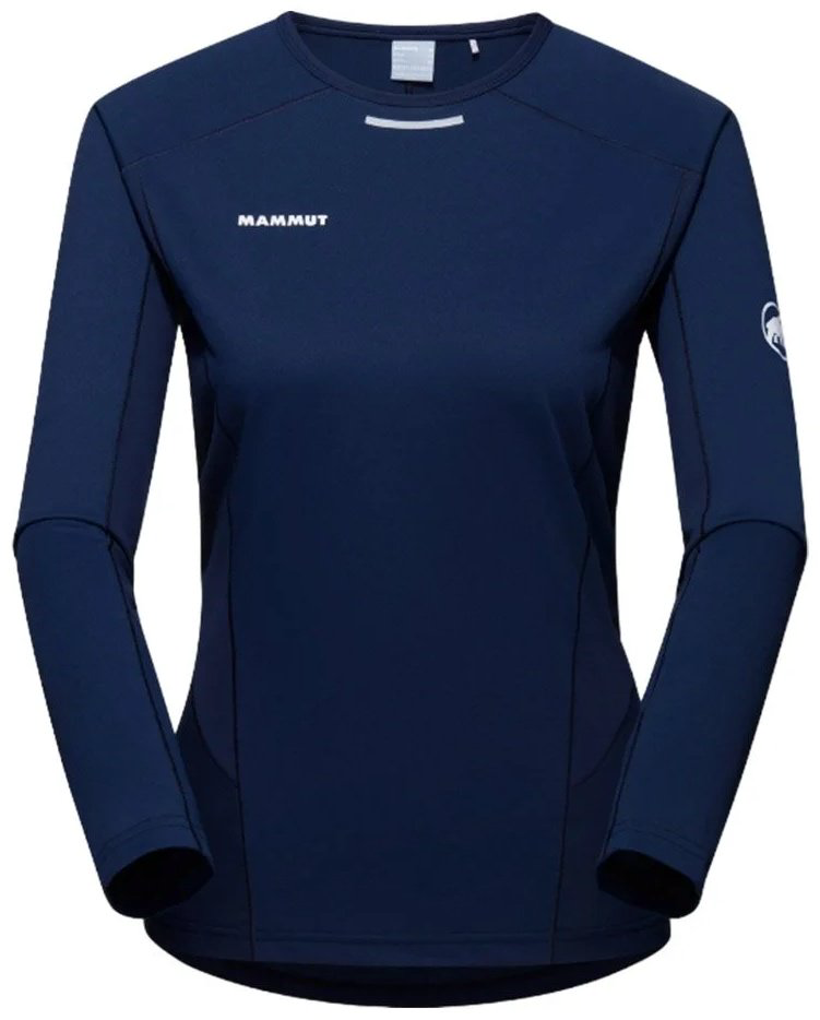 Лонгслив Mammut синий купить,54900