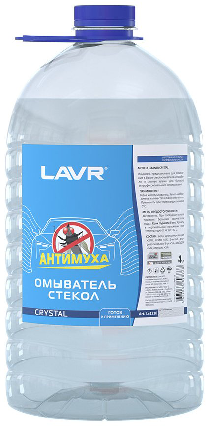 Жидкость для стеклоомывателя LAVR LN1210 Антимуха +5С 4 л купить,NaN