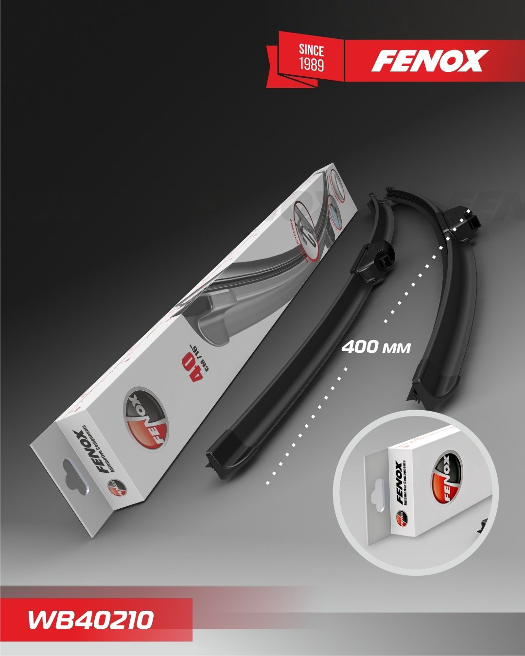 Щетка бескаркасная FENOX WB40210 400 мм, 1 шт купить,NaN