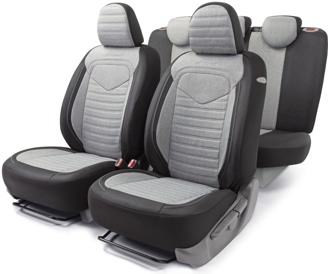 AUTOPROFI чехлы универсальные Linen LIN-1505 BK/L.GY серый-чёрный купить,NaN