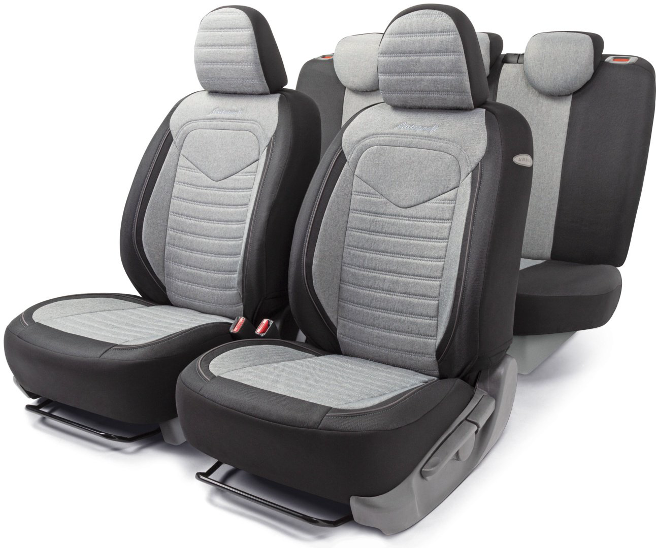 AUTOPROFI чехлы универсальные Linen LIN-1505 BK/L.GY серый-чёрный купить,NaN
