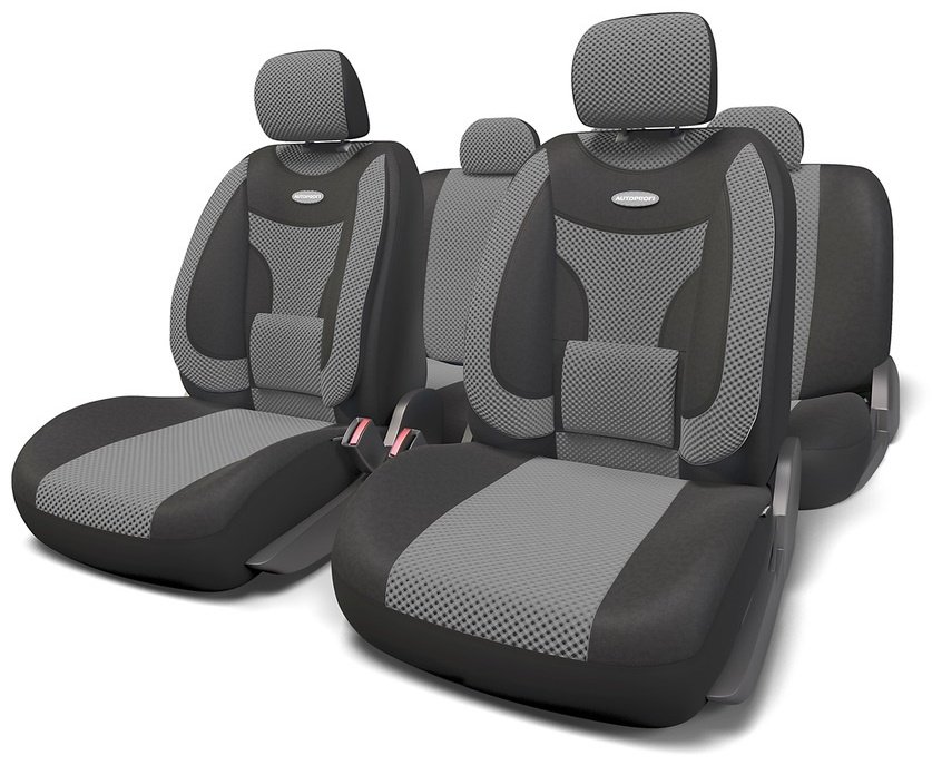 AUTOPROFI чехлы универсальные Extra Comfort ECO-1105 BK/D.GY черный-серый