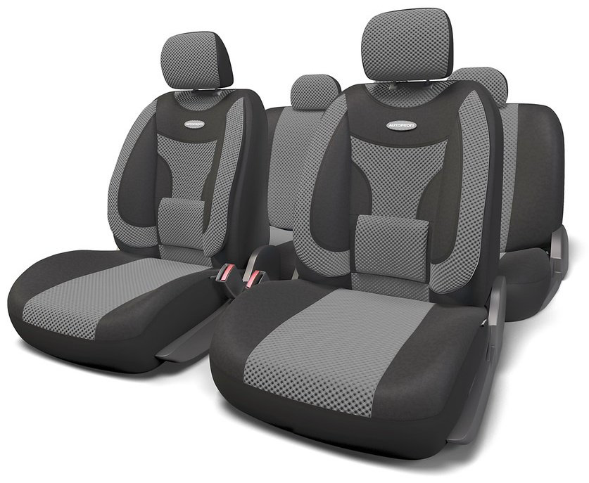 AUTOPROFI чехлы универсальные Extra Comfort ECO-1105 BK/D.GY черный-серый