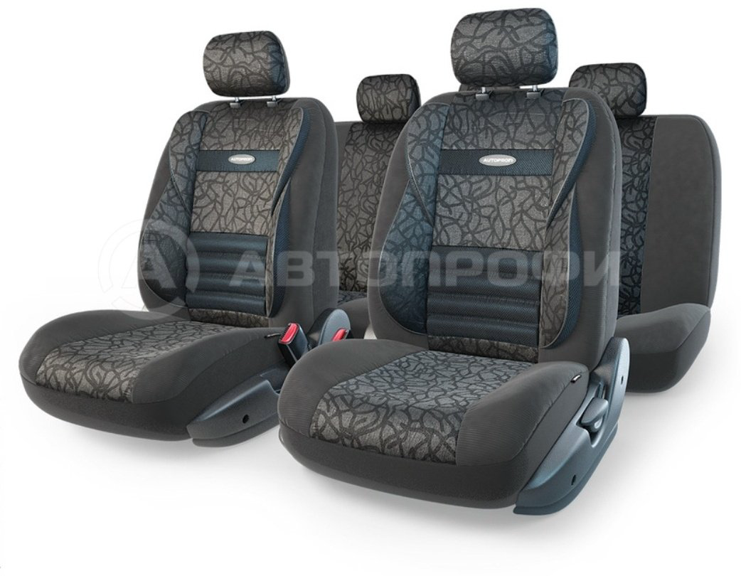 AUTOPROFI чехлы универсальные Comfort Combo CMB-1105 Anthracite черный-серый