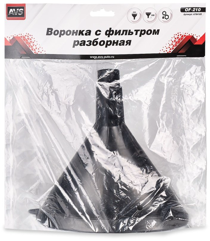 Воронка для технических жидкостей AVS A78418S 0.5 л чёрная купить,NaN