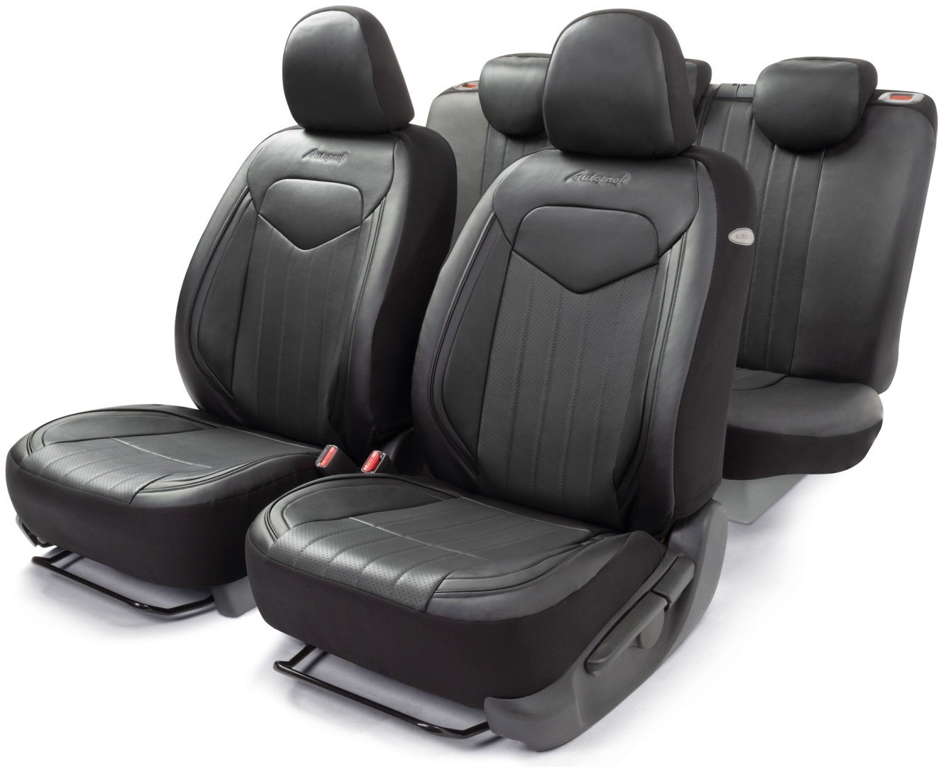 AUTOPROFI чехлы универсальные Signature SGN-1505GF BK/BK черный