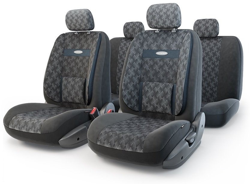 AUTOPROFI чехлы универсальные COM-1105 Diamond черный, серый купить,NaN
