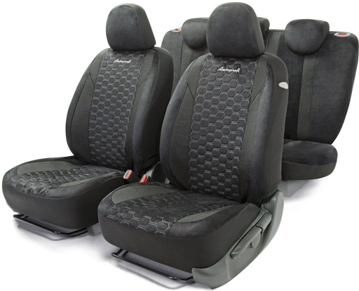 AUTOPROFI чехлы универсальные Alcantara ALC-1505 BK/GY черный, серый