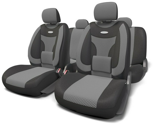 AUTOPROFI чехлы универсальные Extra Comfort ECO-1105 BK/D.GY черный-серый