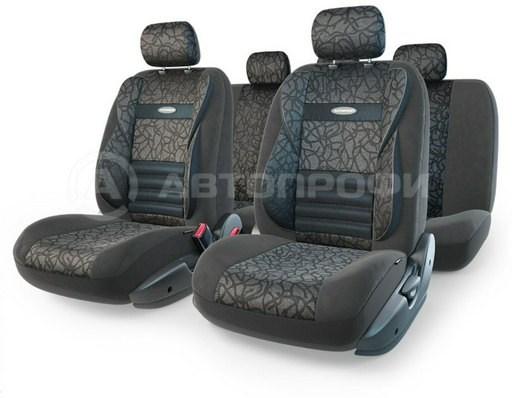 AUTOPROFI чехлы универсальные Comfort Combo CMB-1105 Anthracite черный-серый