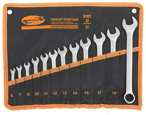 АвтоDело набор ключей комбинированный 6-22 мм 31121, 12 шт