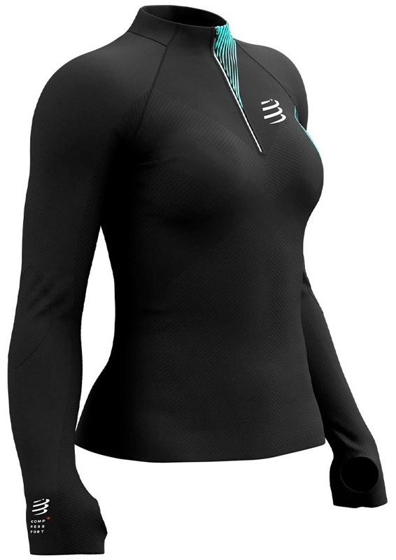 Лонгслив Compressport черный купить,NaN