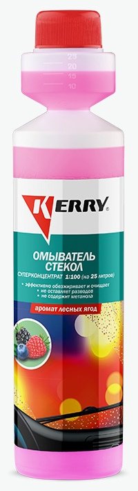 Жидкость для стеклоомывателя KERRY Омыватель стекол +5С 0.2 л купить,NaN