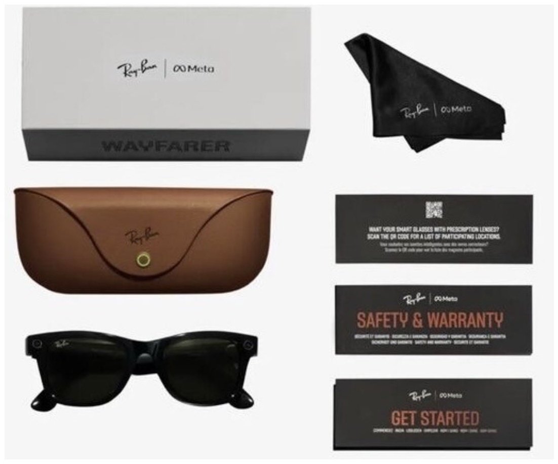 Смарт-очки Ray-Ban Meta Wayfarer Standard RW006 601SM1 50-22 черный черный