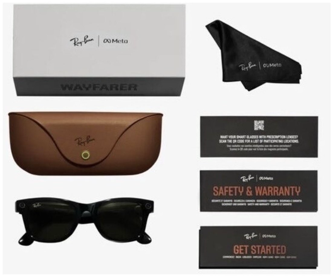 Смарт-очки Ray-Ban Meta Wayfarer Standard RW006 601SM1 50-22 черный черный купить,285000