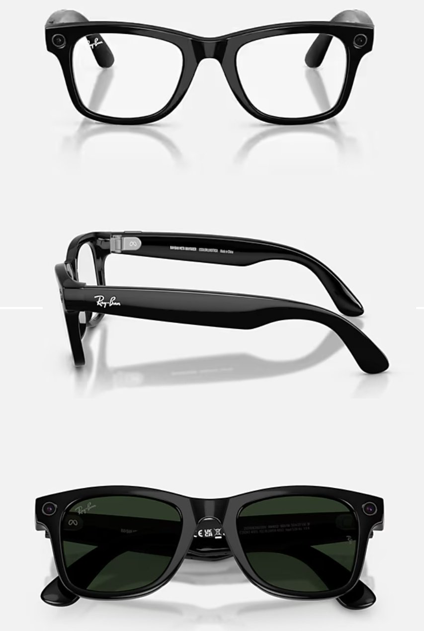 Смарт-очки Ray-Ban META WAYFARER (Gen 2) Clear/Graphite Green Transitions RW4012 601/1M 53-22 черный купить,332999