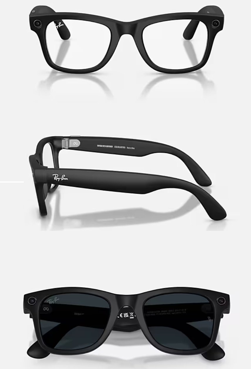 Смарт-очки Ray-Ban META WAYFARER (Gen 2) Clear/Grey Transitions RW4012 601S1Z 53-22 черный