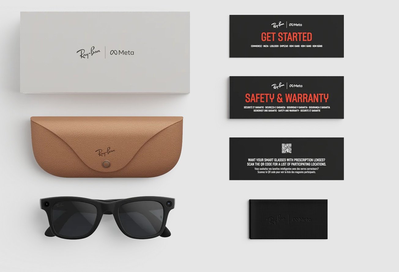 Смарт-очки Ray-Ban META WAYFARER (Gen 2) Clear/Grey Transitions RW4012 601S1Z 53-22 черный