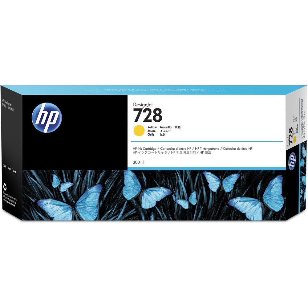 Картридж HP 728 Yellow DesignJet T730/T830 F9K16A желтый