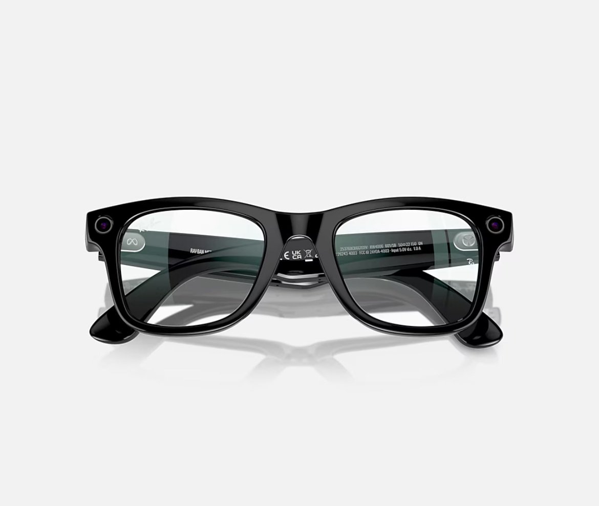 Смарт-очки Ray-Ban Meta WAYFARER CLEAR черный
