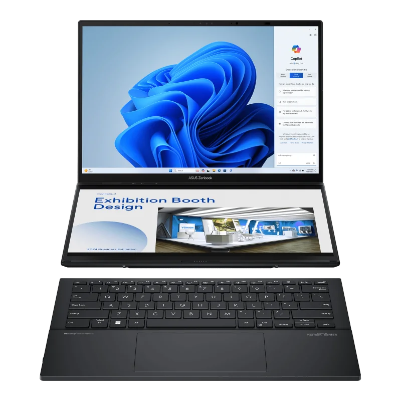 Ноутбук Asus Zenbook Duo Oled  UX8406CA-QL078W 90NB14X1-M00320 14" Inkwell Gray
