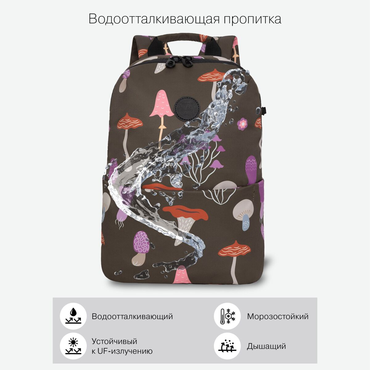 Рюкзак Grizzly Грибы  купить,NaN