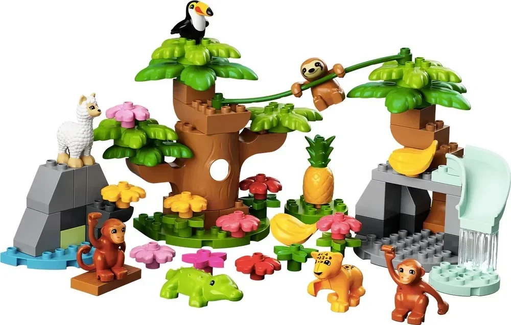 Конструктор Lego Duplo Town Дикие животные Южной Америки 10973 71 деталь купить,NaN