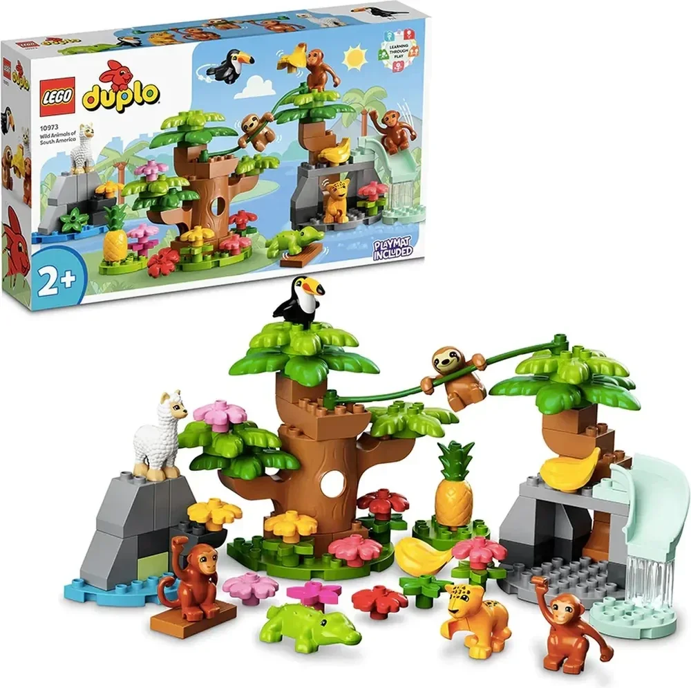 Конструктор Lego Duplo Town Дикие животные Южной Америки 10973 71 деталь купить,NaN