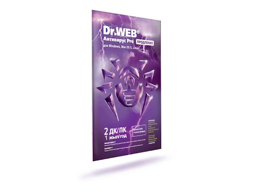 Антивирус Dr.Web Pro 2 ПК Продление на 12 мес