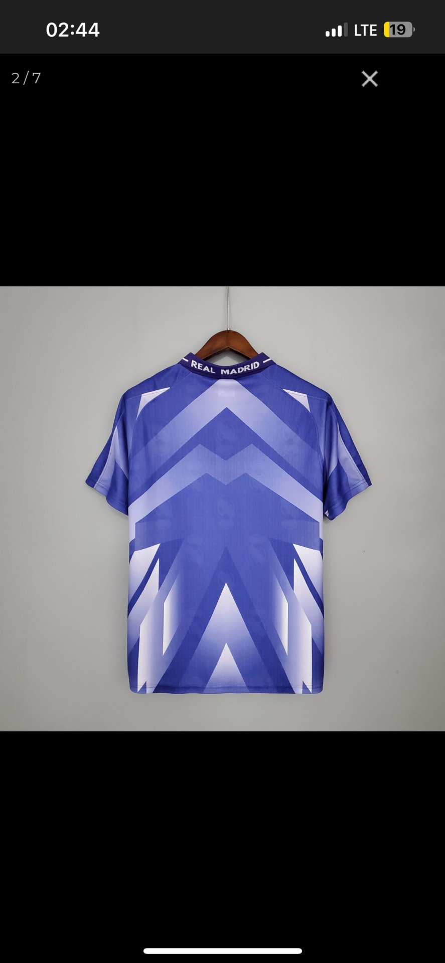 Футболка Kelme Real Madrid 1996–1997 фиолетовая XXL (50/52)