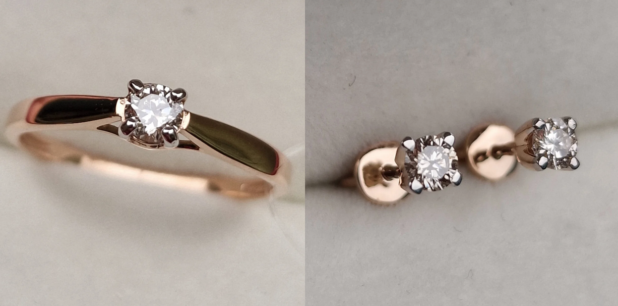 Комплект Deimantas 101273676 0,17ct 0,36ct. купить,NaN