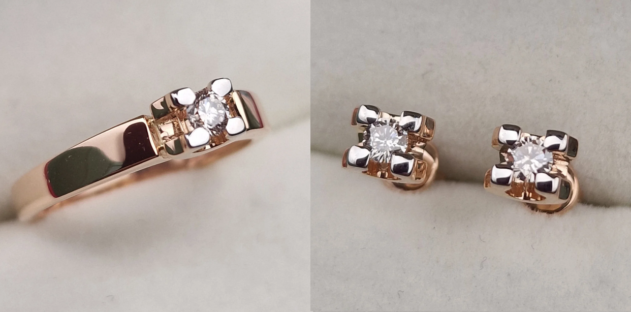 Комплект Deimantas 101273957 0,114ct 0,24ct. купить,NaN