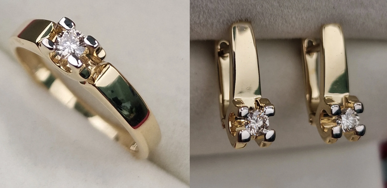 Комплект Deimantas 101274561 0,11ct 0,26ct. купить,NaN