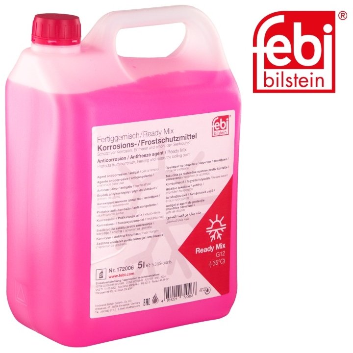 Антифриз Febi Ready Mix красный (розовый) G-12 5 л купить,NaN