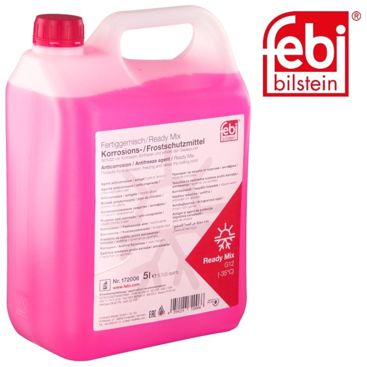 Антифриз Febi Ready Mix красный (розовый) G-12 5 л купить,NaN
