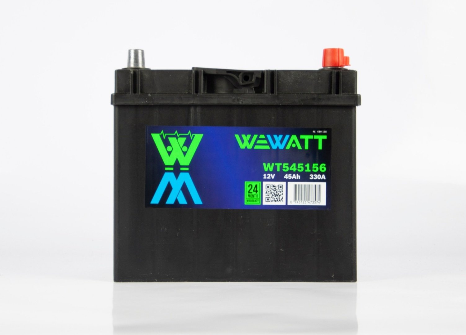 Аккумулятор Wewatt WT545156 45 Ач обратная купить,NaN