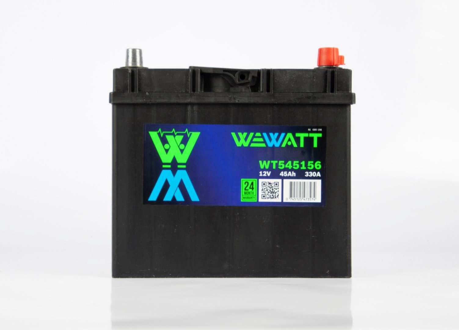 Аккумулятор Wewatt WT545156 45 Ач обратная купить,NaN