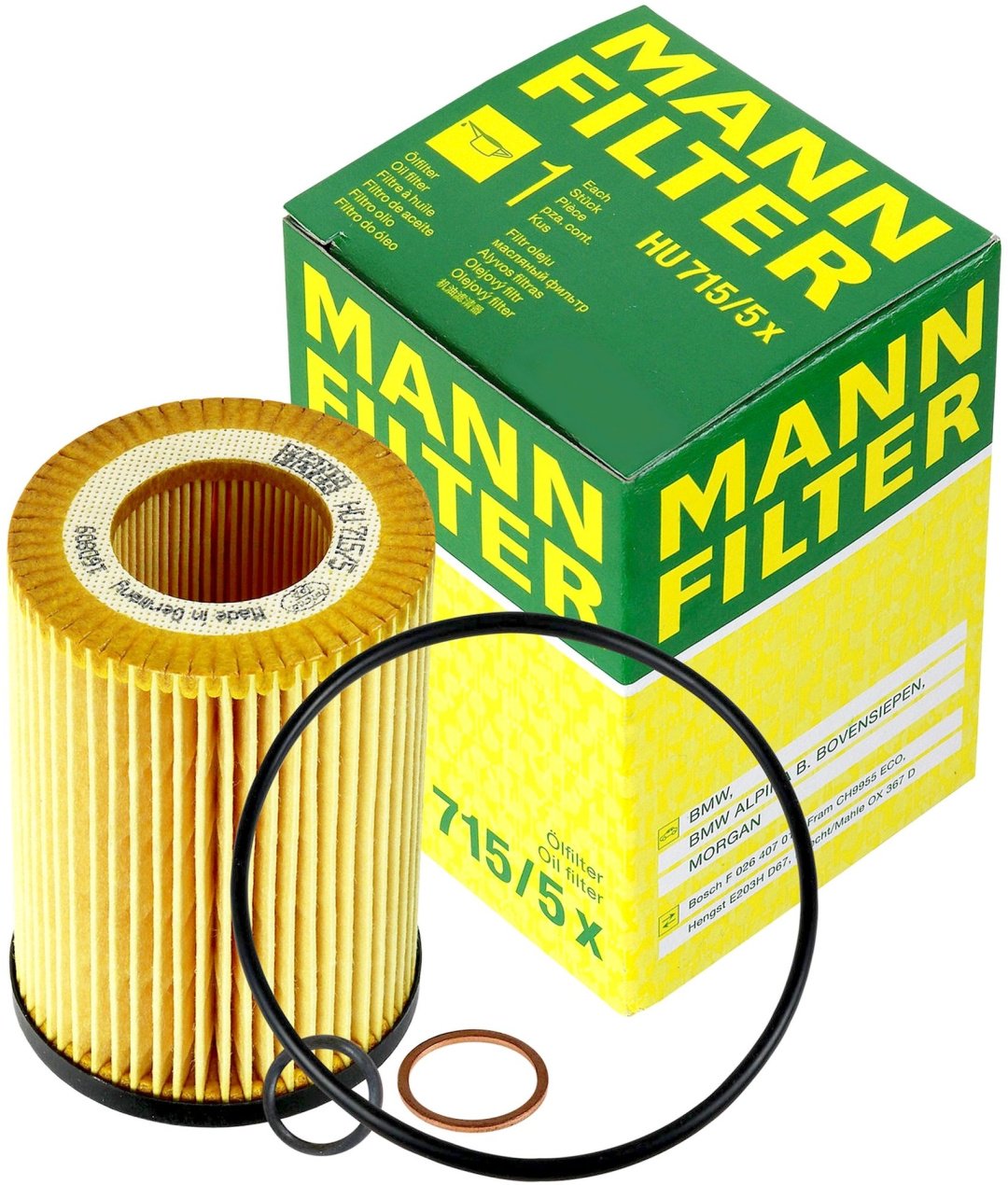 MANN-FILTER масляный фильтр HU715/5x купить,NaN