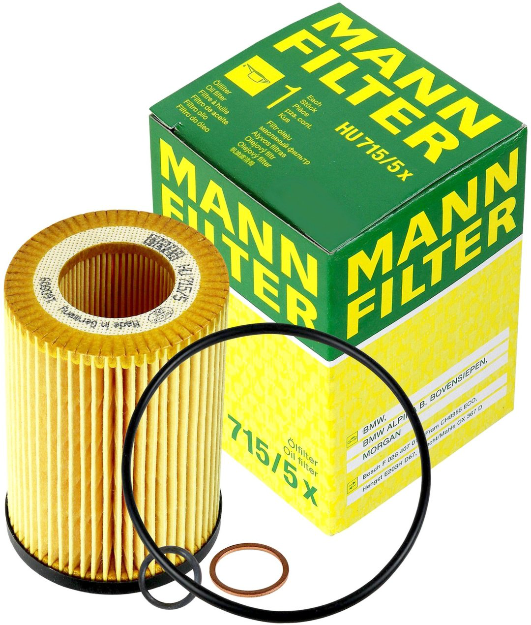 MANN-FILTER масляный фильтр HU715/5x купить,NaN