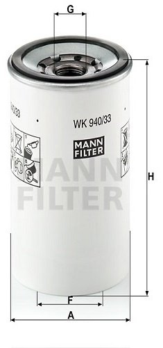 MANN-FILTER топливный фильтр WK940/33x купить,NaN