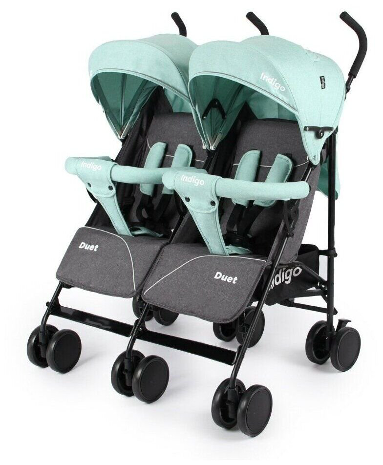Коляска для двойни Indigo Duet Green купить,NaN