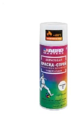 ABRO краска высокотемпературная тон белый, 400 мл купить,NaN