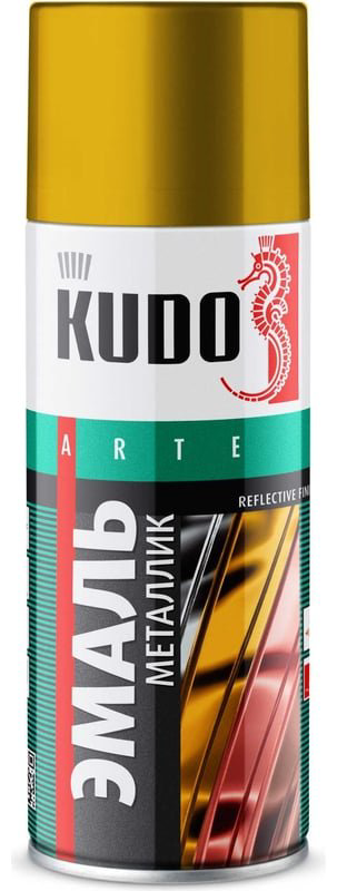 Kudo краска Эмаль яркий металлик универсальная быстросохнущая KUDO REFLECTIVE FINISH бронза KU-1029 тон бронза, 520 мл купить,NaN