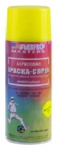 ABRO краска флуоресцентная тон желтый, 400 мл купить,NaN