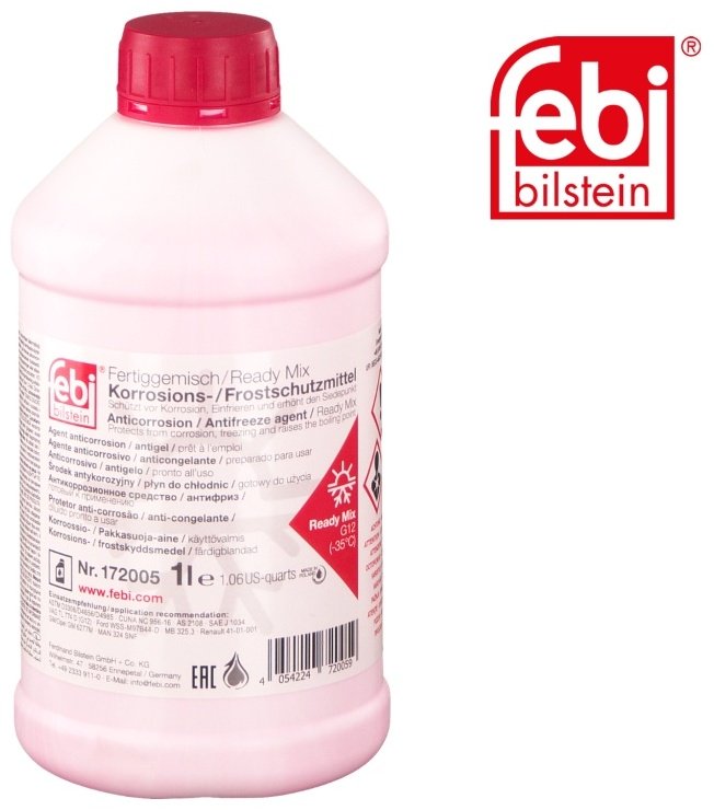 Антифриз Febi Ready Mix красный (розовый) G-12 1 л купить,NaN