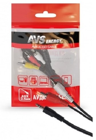 Переходник AVS 3.5 mm jack - RCA 1.5 м купить,NaN
